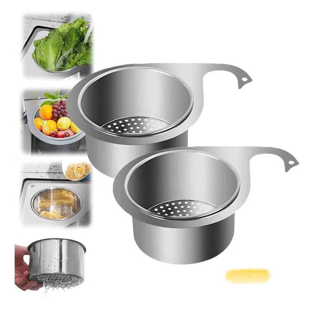 Stainless Steel Swan Hanging Sink Strainer Basket.
